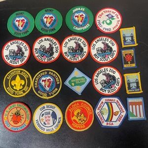 Boy Scout Patches Lot of 20 Los Angeles Hawaii Cub Scout Salvation Army‎